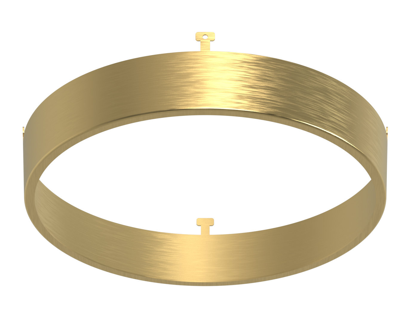 5" Round Brushed Brass Surface Mount Cover