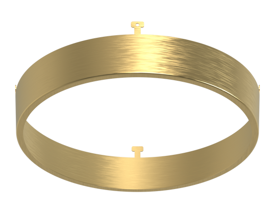 5" Round Brushed Brass Surface Mount Cover