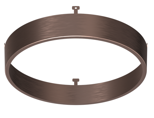 5" Round Brushed Copper Surface Mount Cover