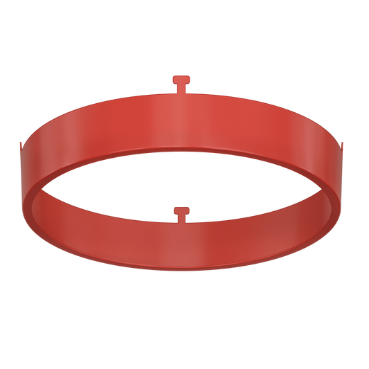 5" Round Red Surface Mount Cover