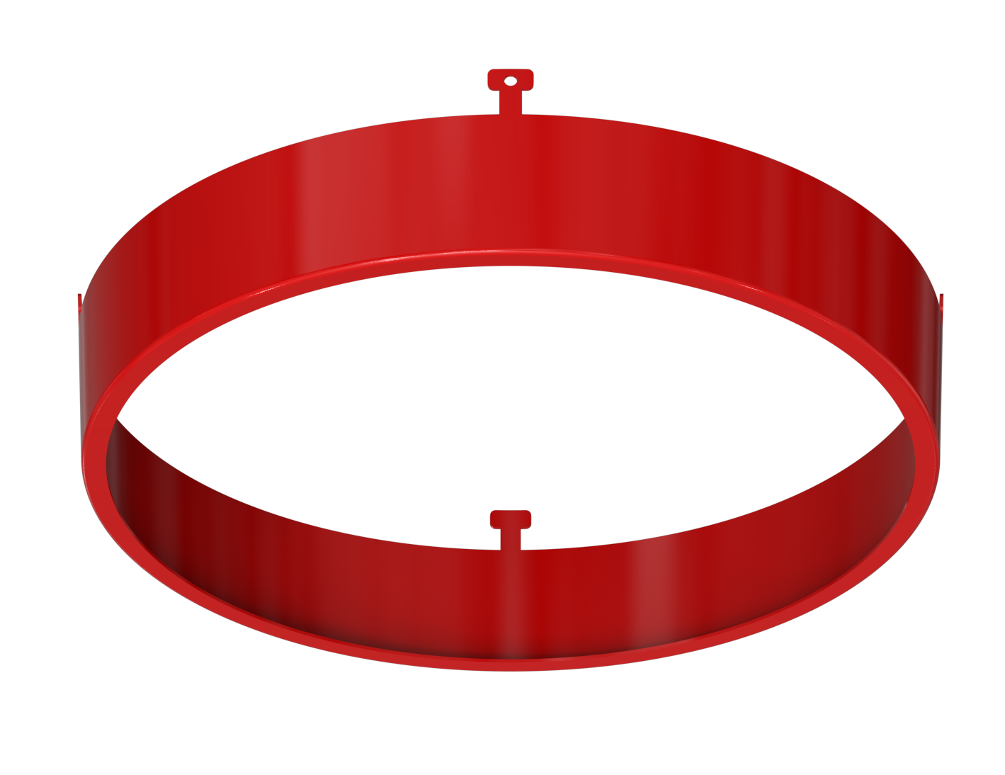 5" Round Red Surface Mount Cover