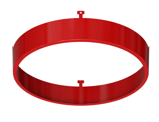 5" Round Red Surface Mount Cover