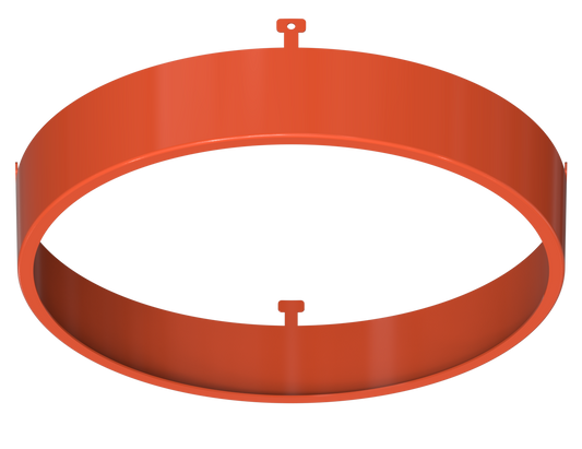 5" Round Orange Surface Mount Cover