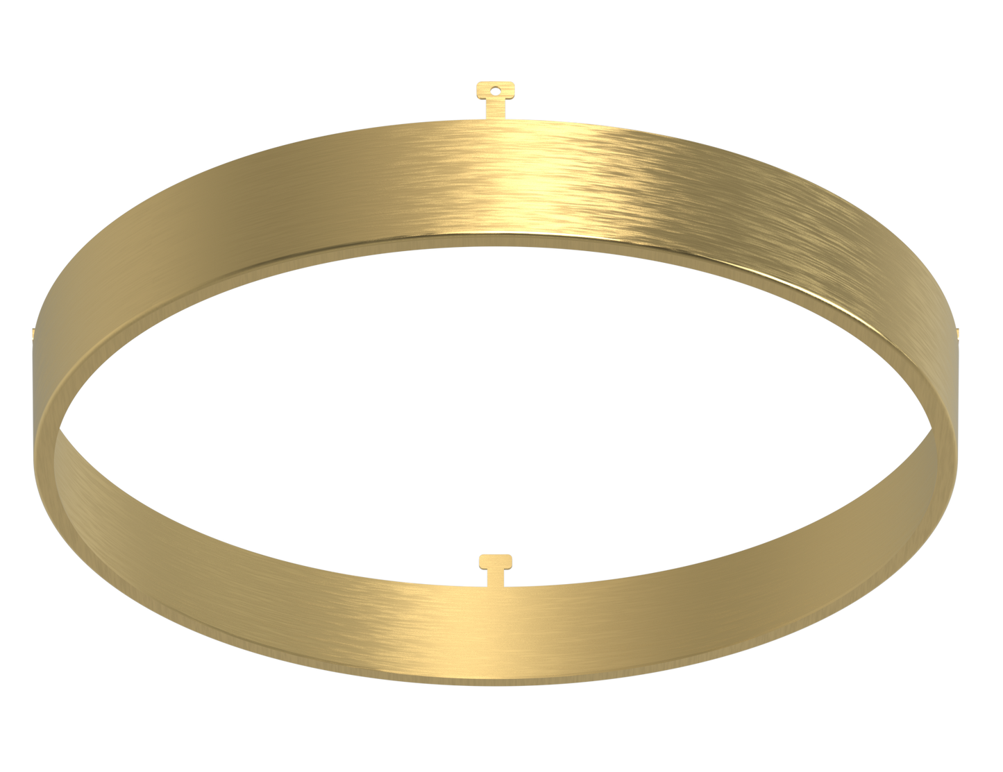 7" Round Brushed Brass Surface Mount Cover