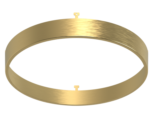 7" Round Brushed Brass Surface Mount Cover