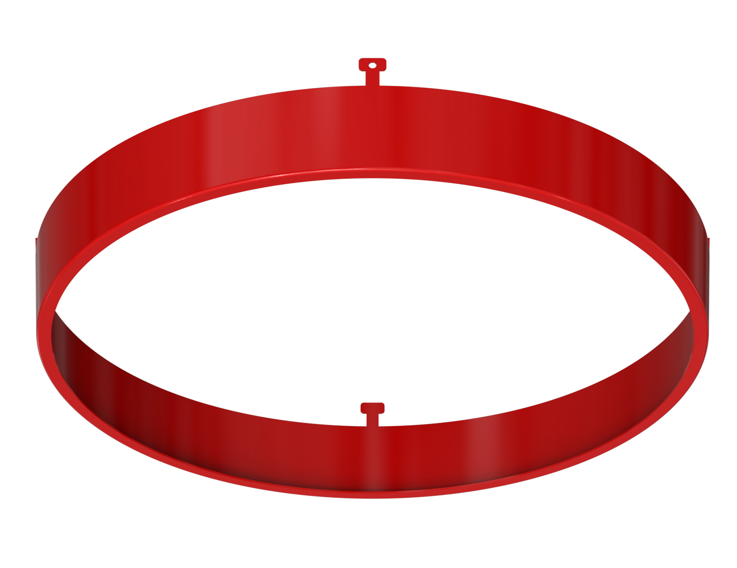 7" Round Red Surface Mount Cover