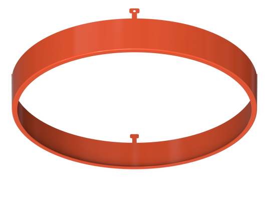 7" Round Orange Surface Mount Cover
