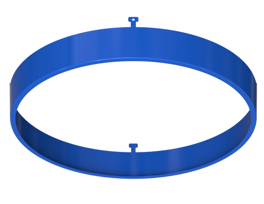7" Round Blue Surface Mount Cover