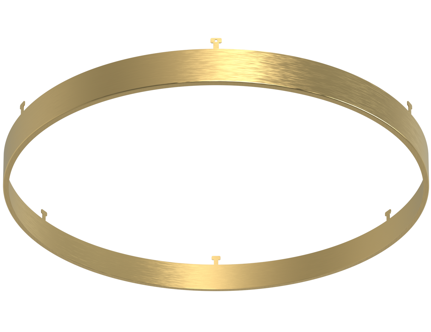 12" Round Brushed Brass Surface Mount Cover