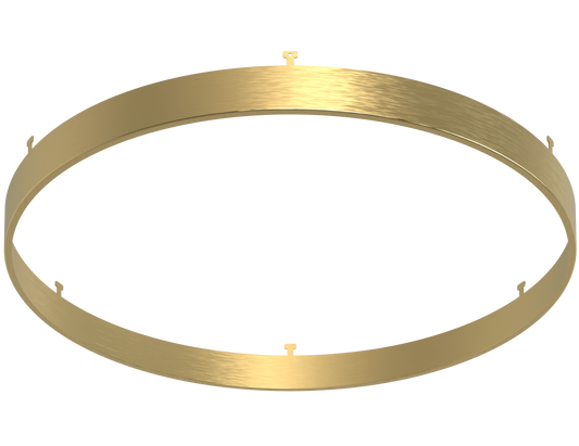 12" Round Brushed Brass Surface Mount Cover