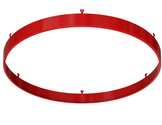 12" Round Red Surface Mount Cover