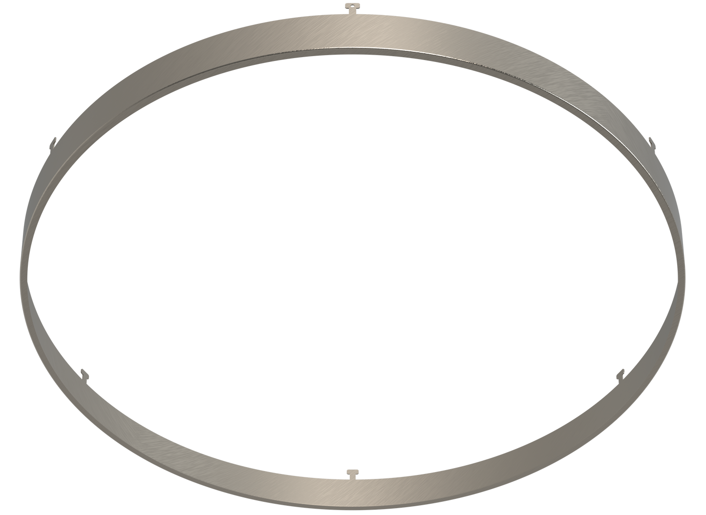 14" Round Brushed Nickel Surface Mount Cover