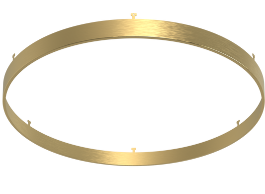 14" Round Brushed Brass Surface Mount Cover