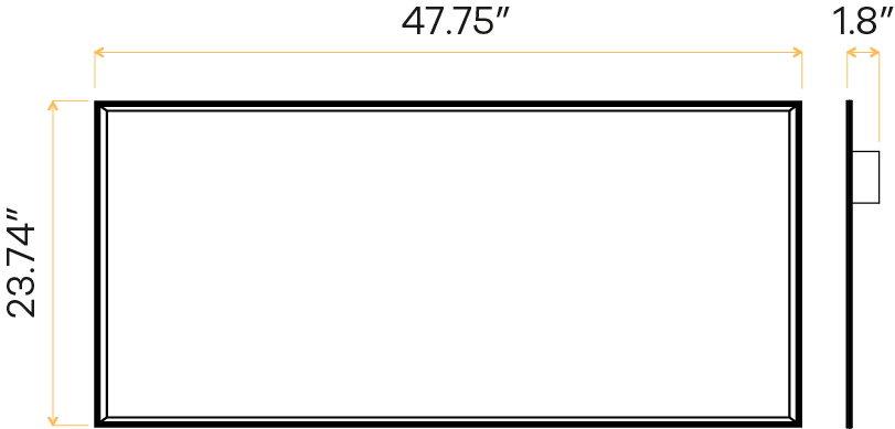 2X4 edge lit Flat Panel 4100k