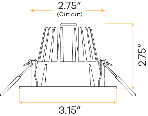 2 Inch Round White Luminaire 5000K (Gen1)