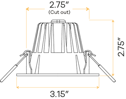 2 Inch Round White Luminaire 5000K (Gen1)