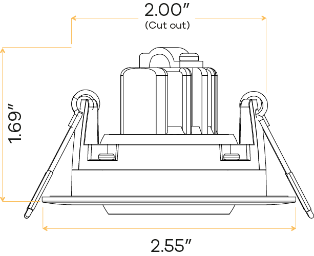2" Round Flushed Gimbal (White)