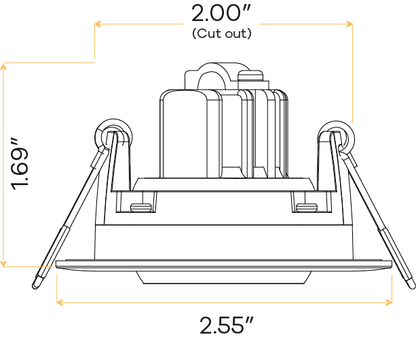 2" Round Flushed Gimbal (White)