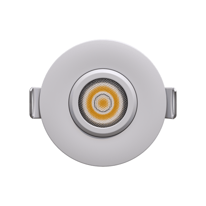 2" Round Flushed Gimbal (White)
