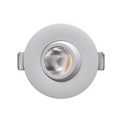 2" Round Flushed Gimbal (White)