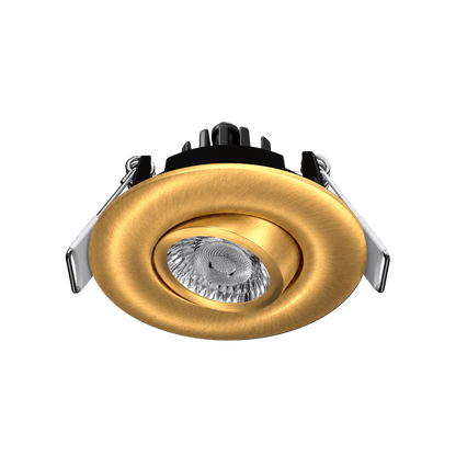 2" Round Flushed Gimbal (Brushed Brass)
