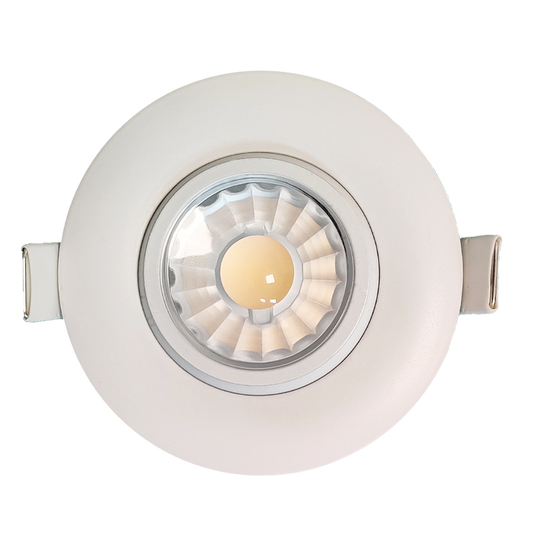 3" Round Flushed Gimbal (White)
