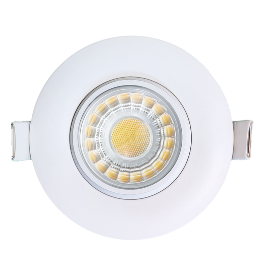 3" Round Flushed Gimbal (White)