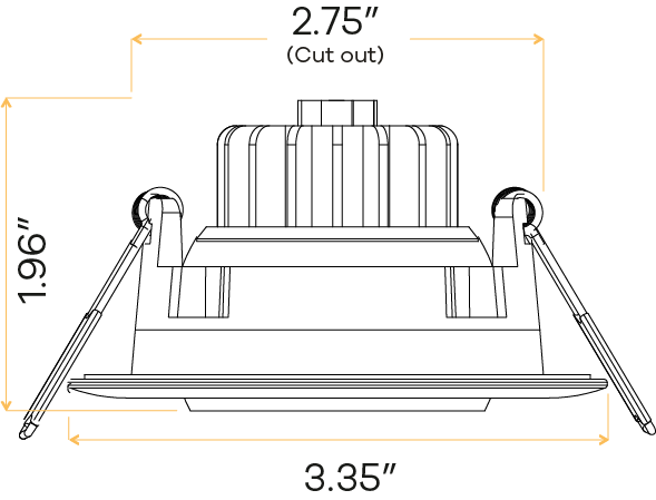 3" Round Flushed Gimbal (White)