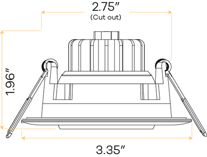 3" Round Flushed Gimbal (White)