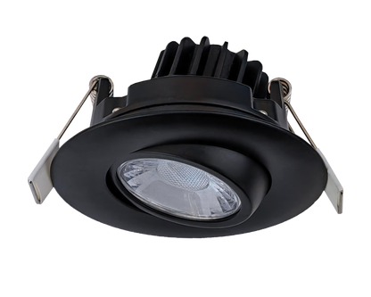 3" Round Flushed Gimbal (Black)