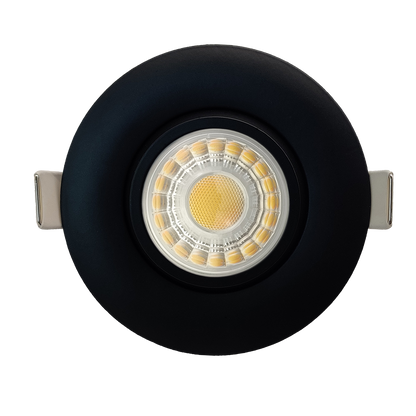 3" Round Flushed Gimbal (Black)