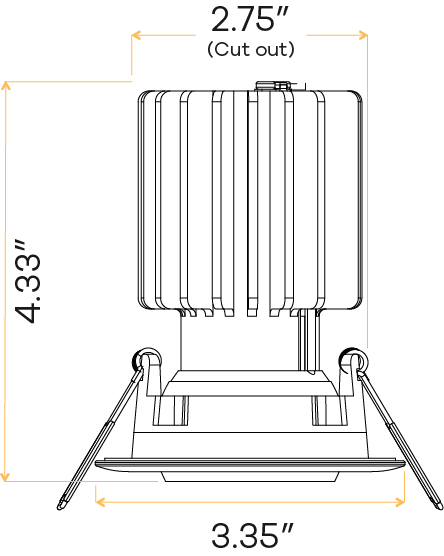 3" HO Round Flushed Gimbal (White)