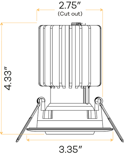 3" HO Round Flushed Gimbal (White)