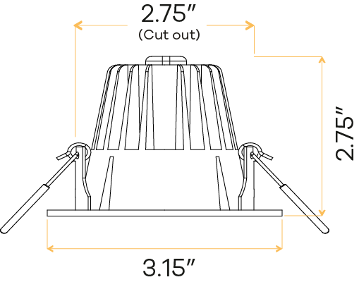 2 Inch Round Tow-tone Luminaire (Gen1)