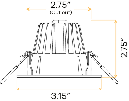 2 Inch Round Tow-tone Luminaire (Gen1)