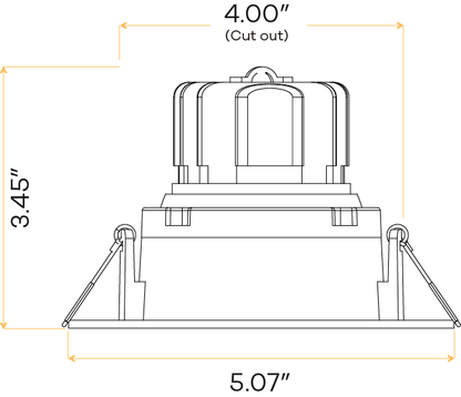 3.5” Round Regress Gimbal (White)
