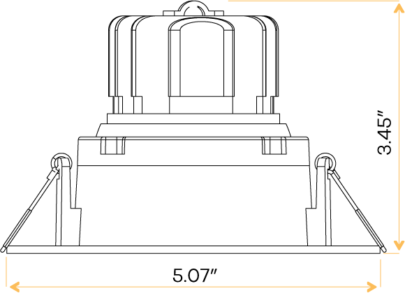 3.5” Round Regress Gimbal (White)