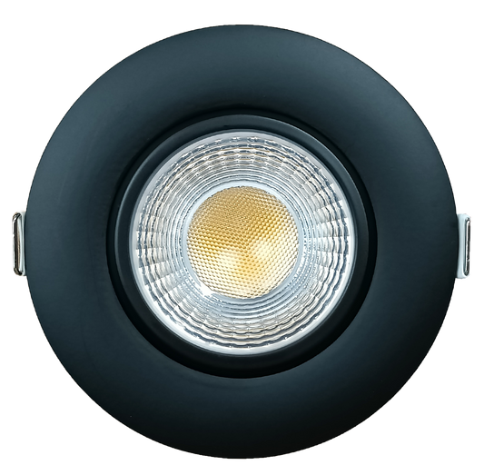 3.5" Round Flushed Gimbal (Black)