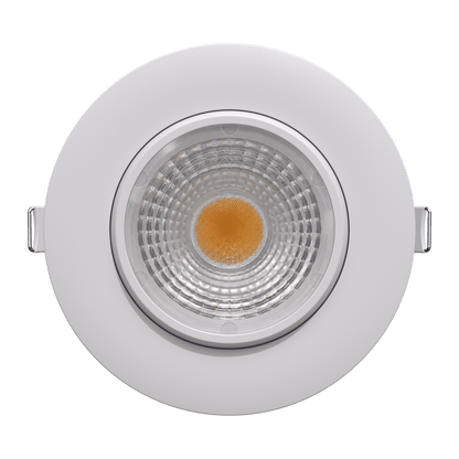 4" Round Flushed Gimbal (White)