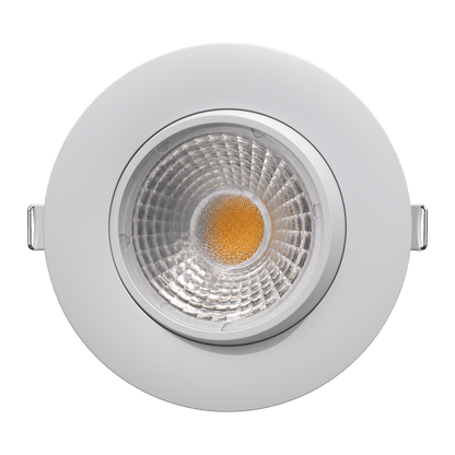 4" Round Flushed Gimbal (White)