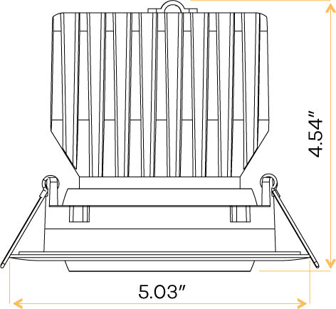 4" HO Round Flushed Gimbal (White)