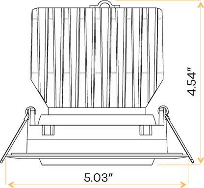 4" HO Round Flushed Gimbal (White)