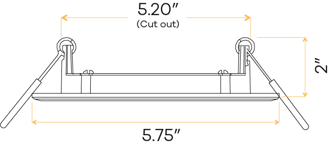 5" Round Flushed Slim 5000K