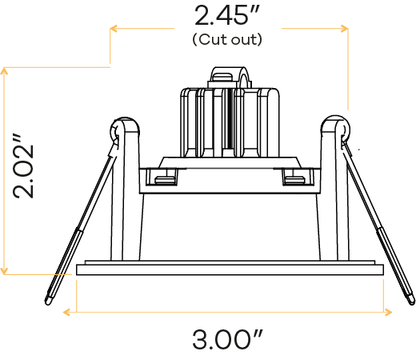 2” Round Regress Gimbal (White)