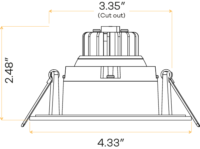 3” Round Regress Gimbal (White)