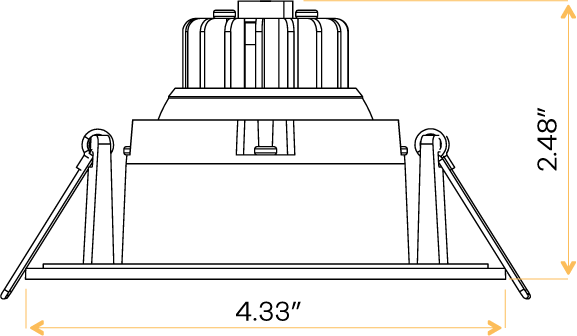 3” Square Regress Gimbal (Bronze)