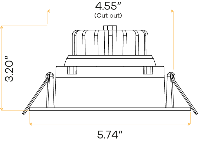 4” Round Regress Gimbal (White)