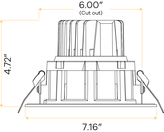 6" Round Regress Gimbal (White)