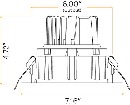 6" Round Regress Gimbal (White)