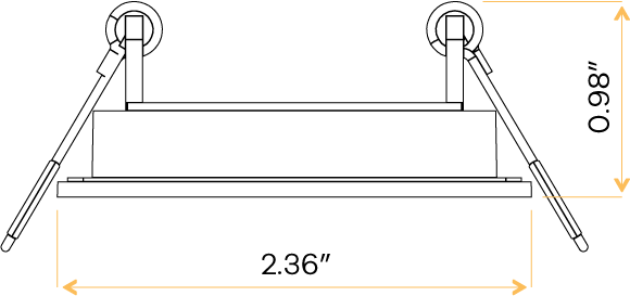 2" Square Flushed slim